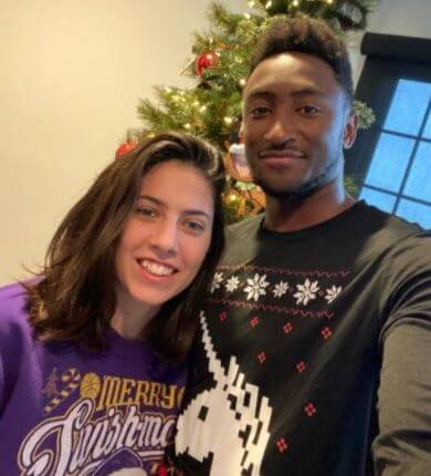 Marques Brownlee with his girlfriend celebrating Christmas together.